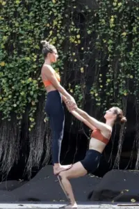 Chair & Mountain yoga Pose for 2