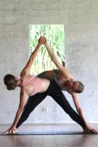 Twisted Triangle yoga Pose for 2