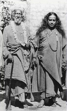 Swami Sri Yukteswar with Paramahansa Yogananda